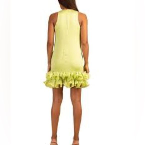 NWT Trina Turk, Women's Floral Hem Cocktail Dress in Limeade, Unique, Size XS - Picture 3 of 15